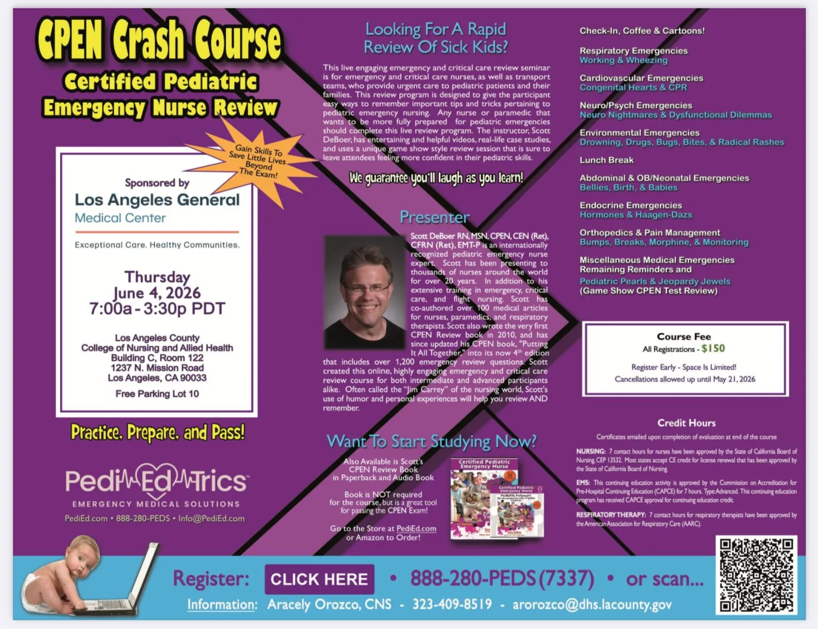 CPEN Crash Course: Certified Pediatric Emergency Nurse Review presented by Scott DeBoer, MSN, RN, CPEN, CEN (Ret), CRFN (Ret), EMT-P